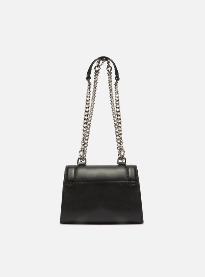 Bolsa Tiracolo Preta Couro Olivia Pequena