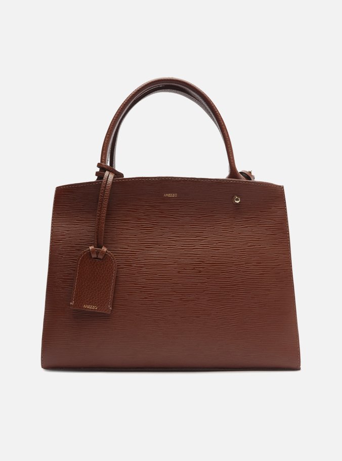Bolsa Tote Marrom Couro Wave Bella Média
