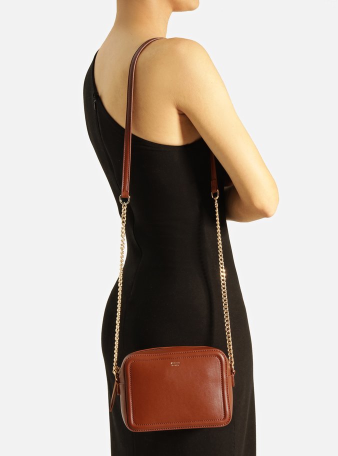 Bolsa Tiracolo Marrom Corrente Pequena