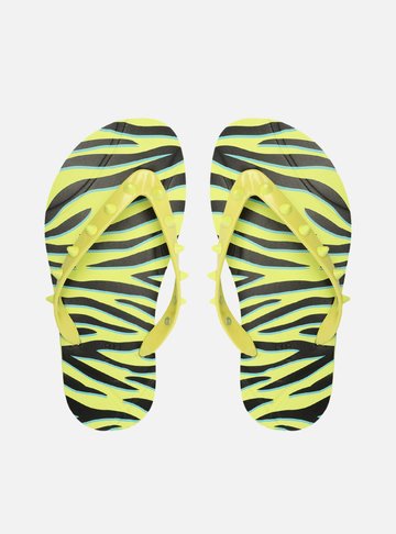 Chinelo de Dedo Multicolorido Estampa Brizza Rock
