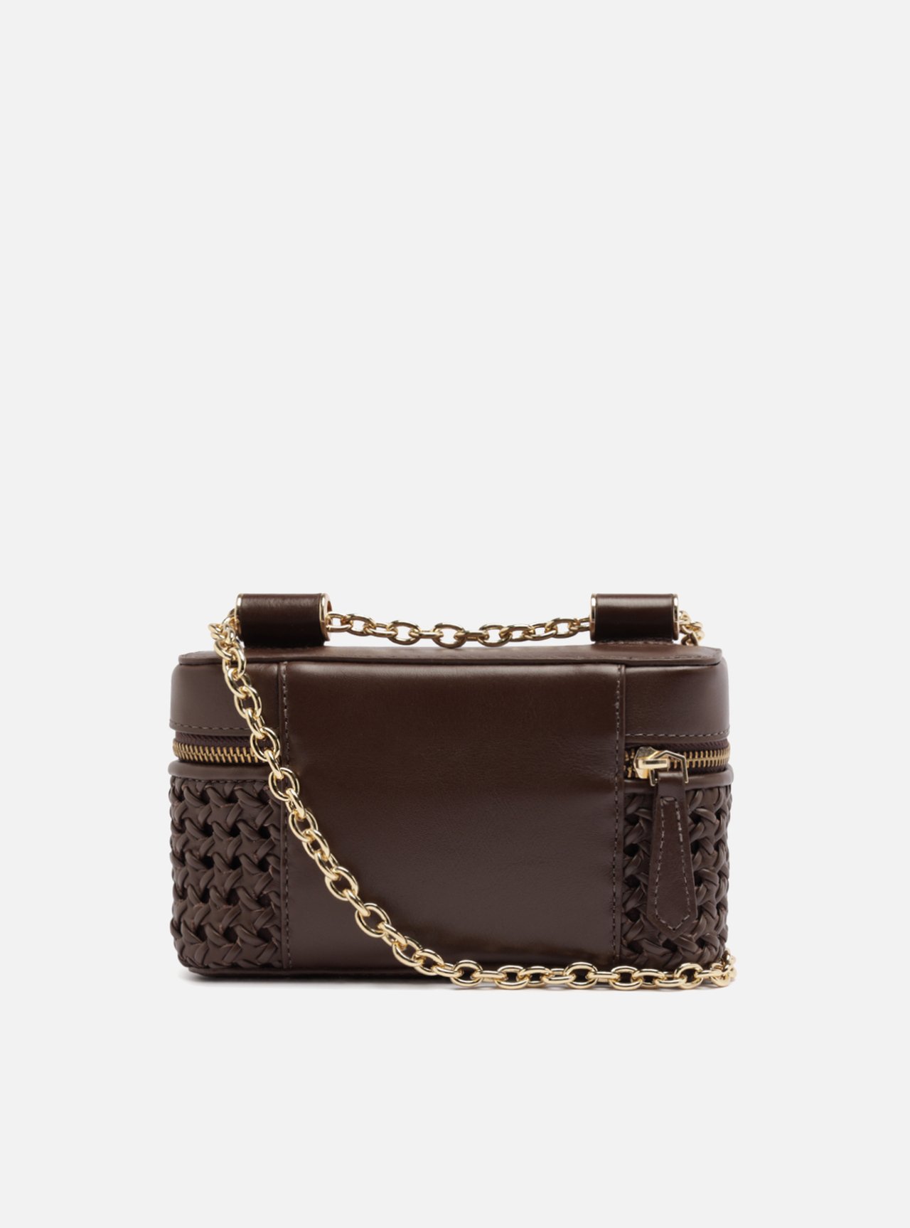 Bolsa Tiracolo Marrom Couro Media — foto 3