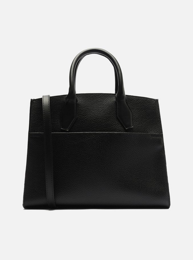 Bolsa Tote Preta Giorno Grande Moldura