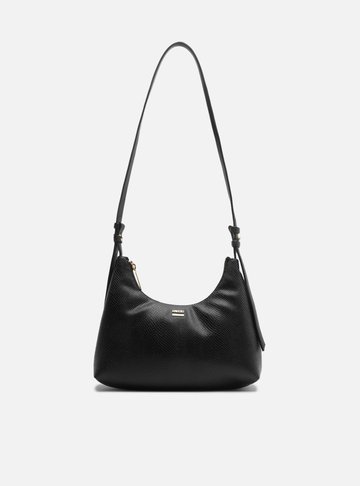 Arezzo — Bolsa Tiracolo Preto Pequena Texturizada