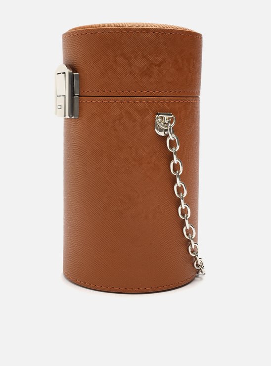 Bolsa Tiracolo Marrom Pequena Corrente