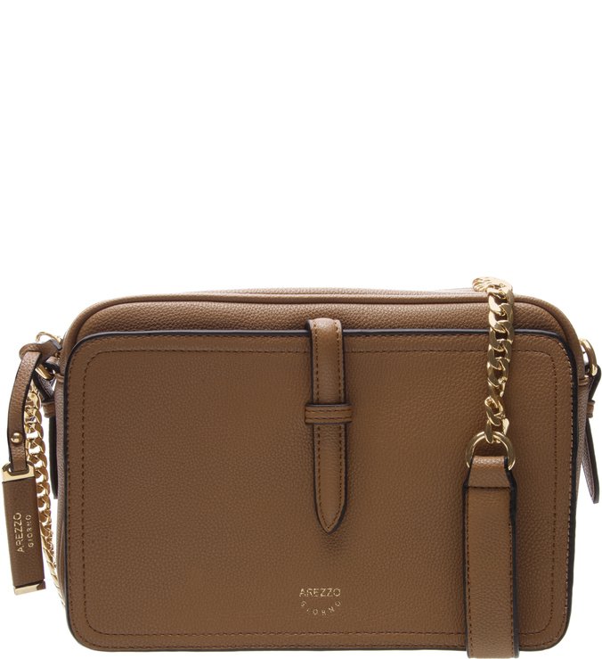 Bolsa Tiracolo Box Marrom