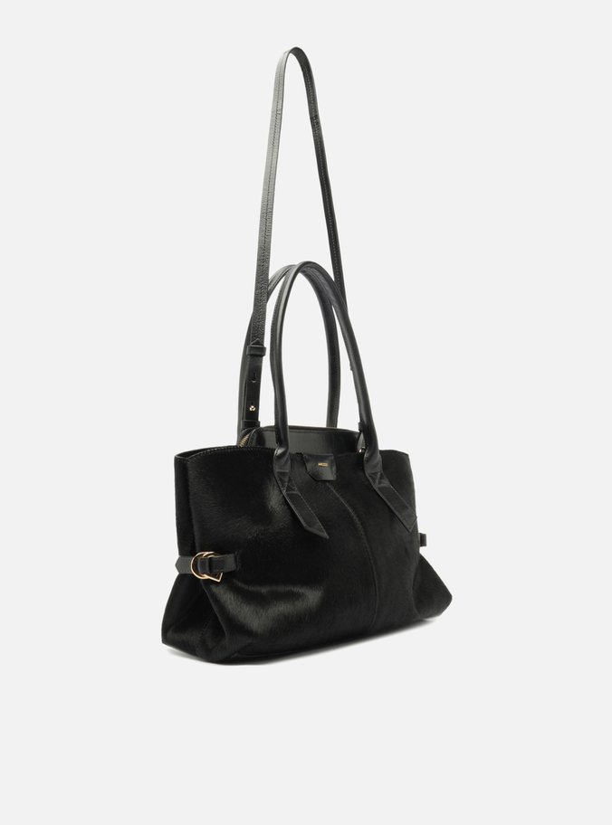 Bolsa Tote Preta Pelo Couro Grande
