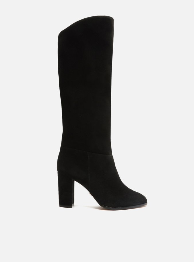 Bota Preta Acamurçada Cano Longo Hailey
