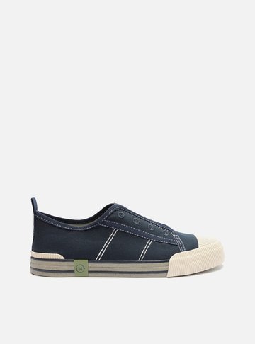 Tênis Slip On Azul Lona Collab Alme