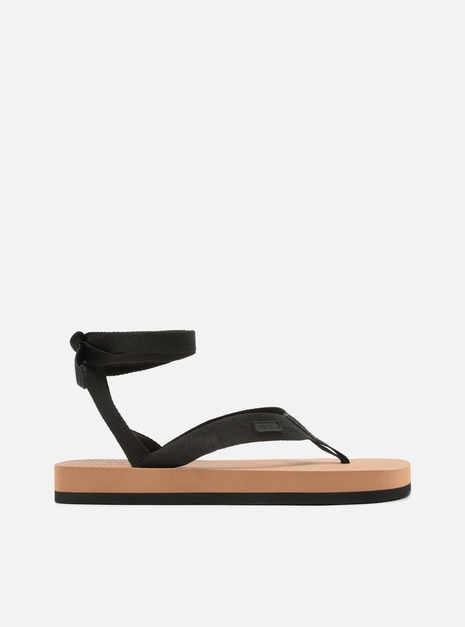 Sandália Preta Tiras Brizza