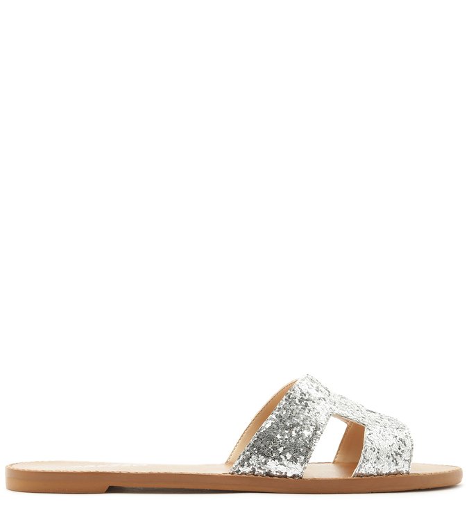 Chinelo Glitter H Prata