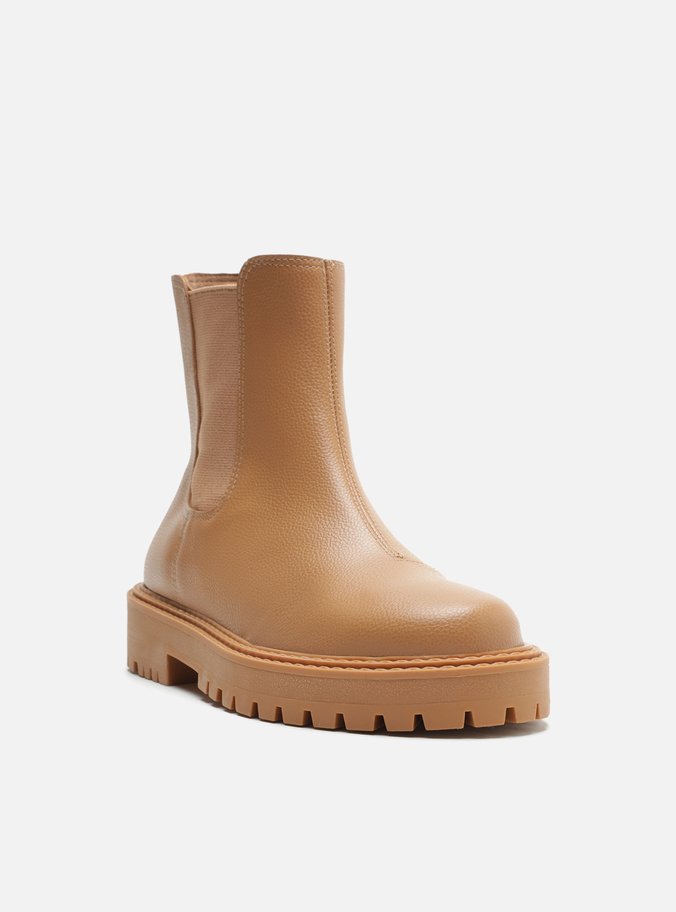 Bota Nude Tratorada Elástico Chelsea