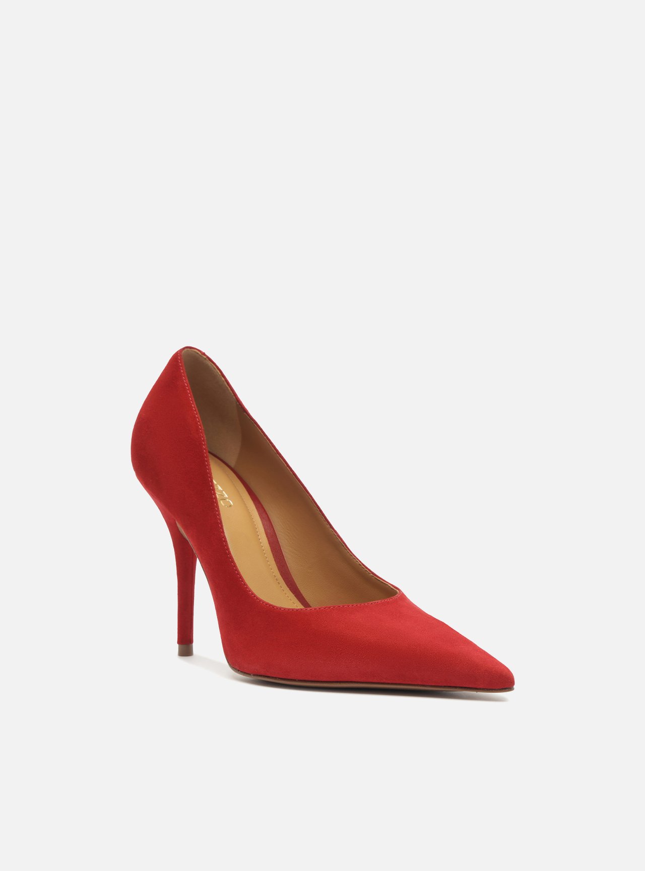 Scarpin Vermelho Camurça Salto Fino Essencial 100 — foto 2