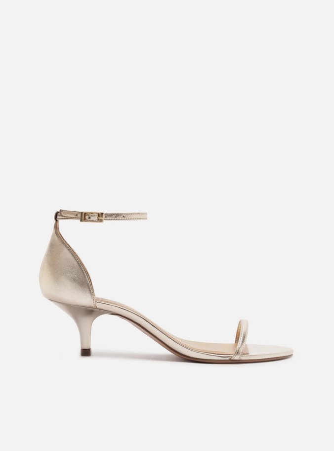 Sandália Dourada Salto Fino