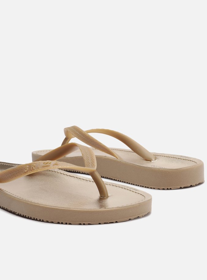 Chinelo de Dedo Dourado Monocolor Fit Brizza