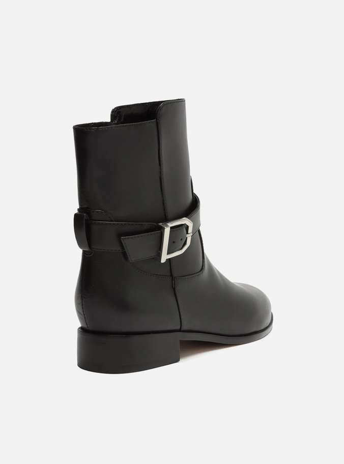 Bota Preta Couro Cano Curto Savannah