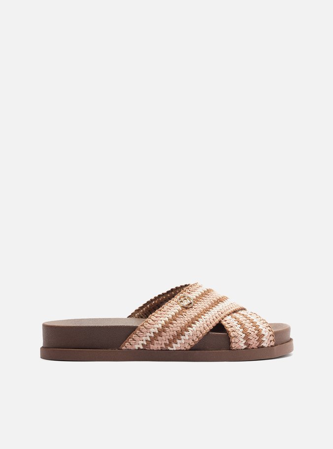 Sandália Tira Crochê Multicolor
