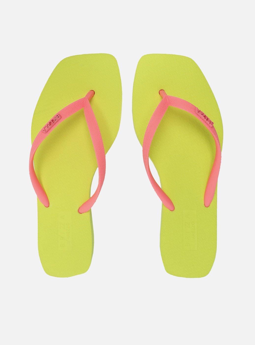Chinelo de Dedo Multicolorido Bico Quadrado Brizza — foto 1