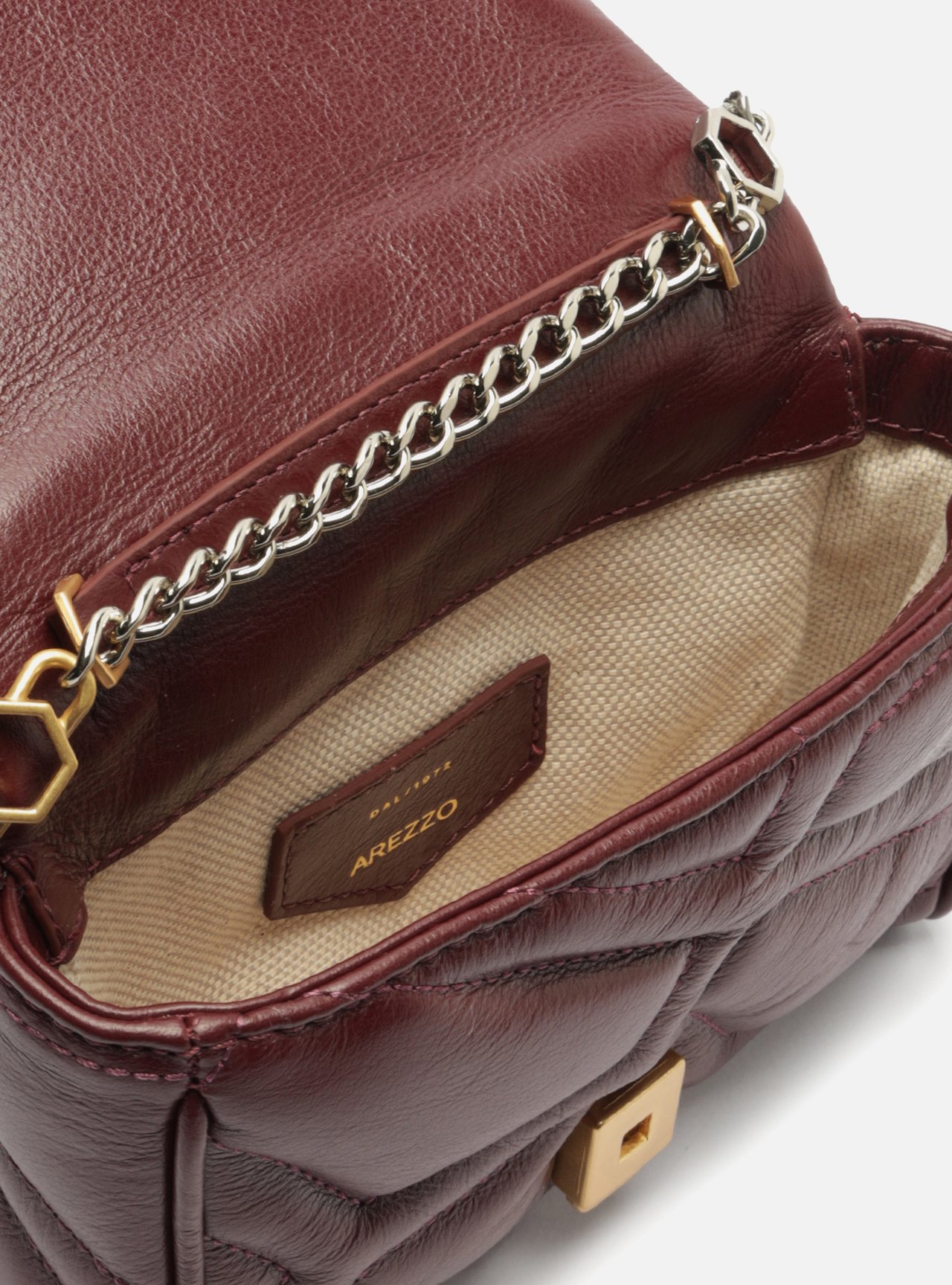 Mini Bag Tiracolo Bordô Couro Emma — foto 4