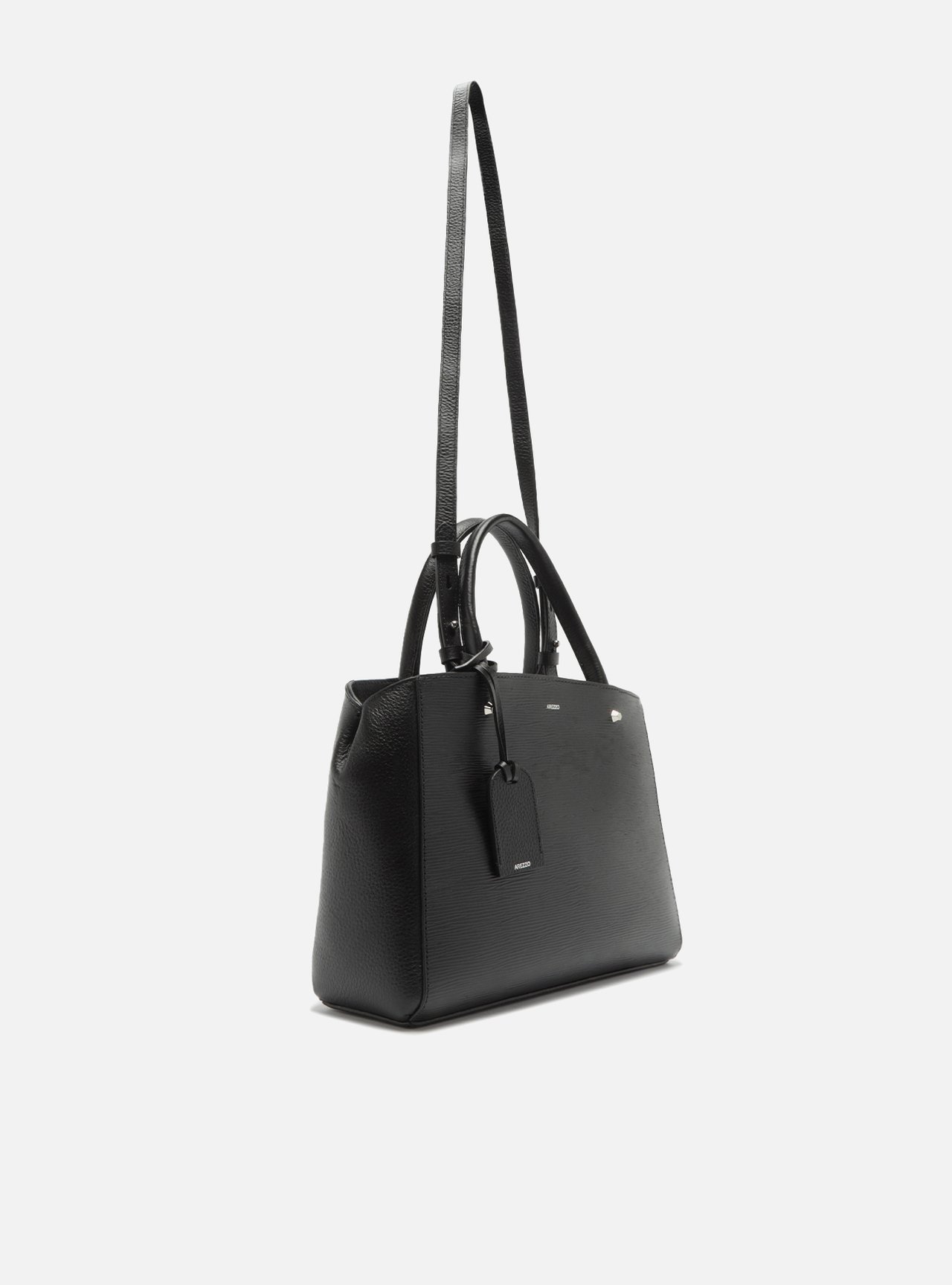 Bolsa Couro Tote Média Bella Preta — foto 5