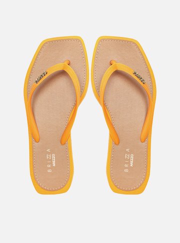 Arezzo — Chinelo de Dedo Laranja Square Recouro Brizza