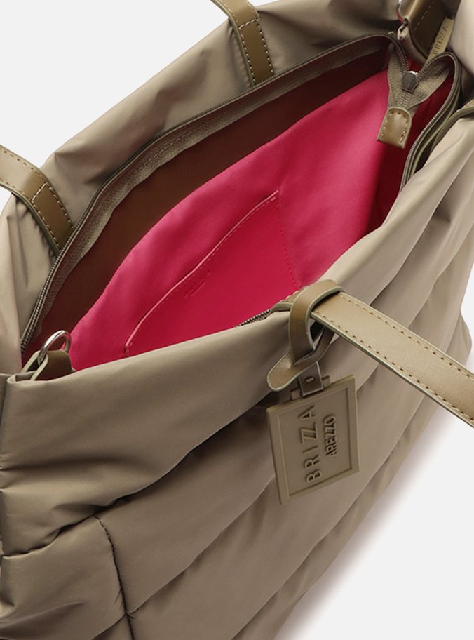Bolsa Shopping Verde Nylon Gigi Grande