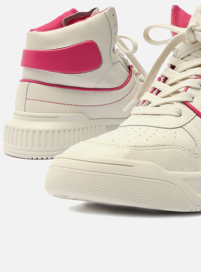 Tênis Branco Cano Alto Rosa ZZ Mov Jump | Arezzo