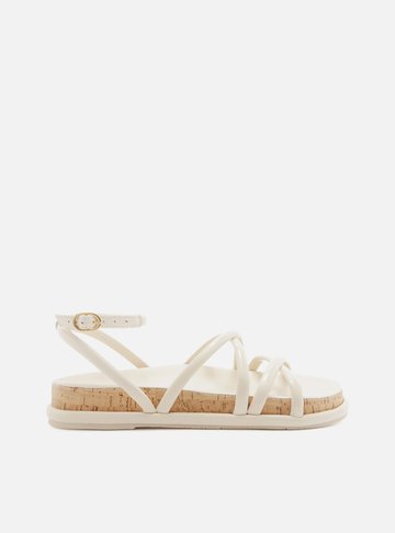 Sandália Papete Off-White Tiras