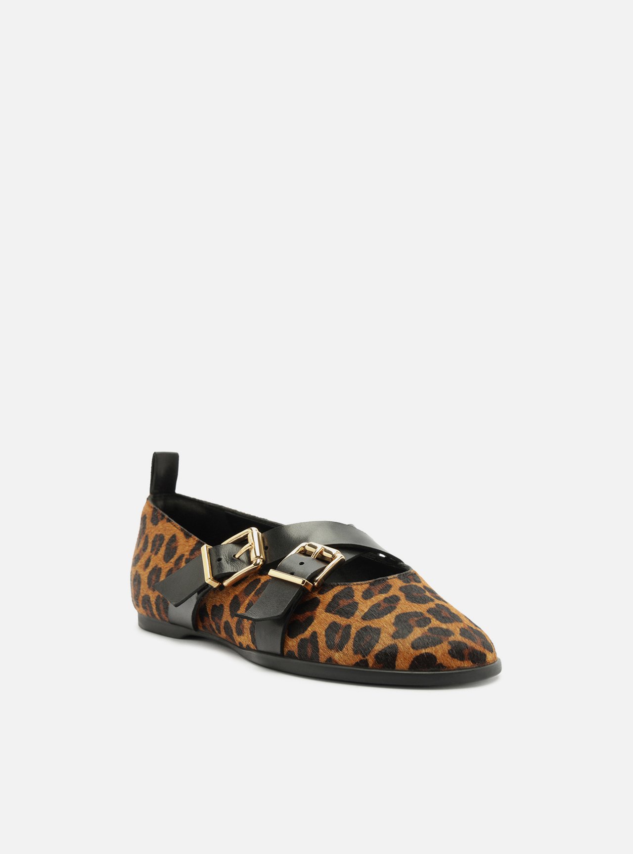Sapatilha Animal Print Bico Redondo Fivela — foto 2