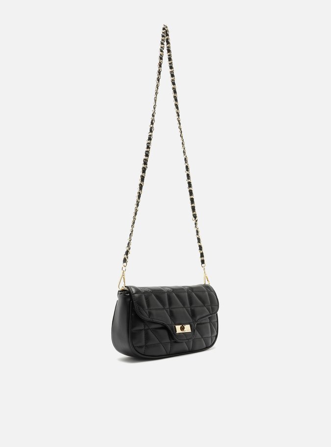 Bolsa Tiracolo Preta Média Matelassê