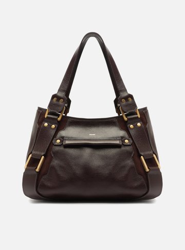 Bolsa Tote Marrom Couro Gretha Grande