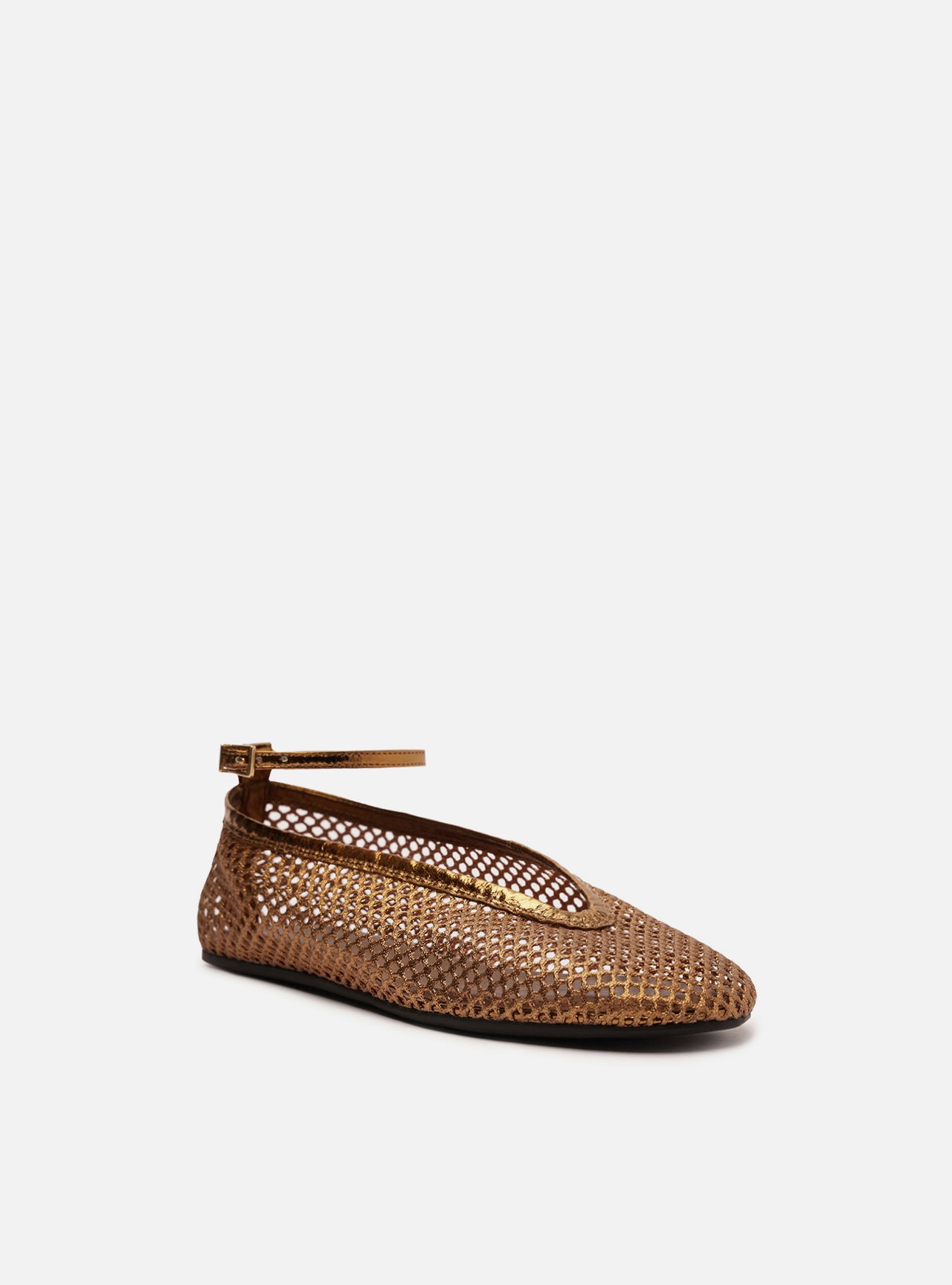Sapatilha Bronze Tela Tira Ankle — foto 2