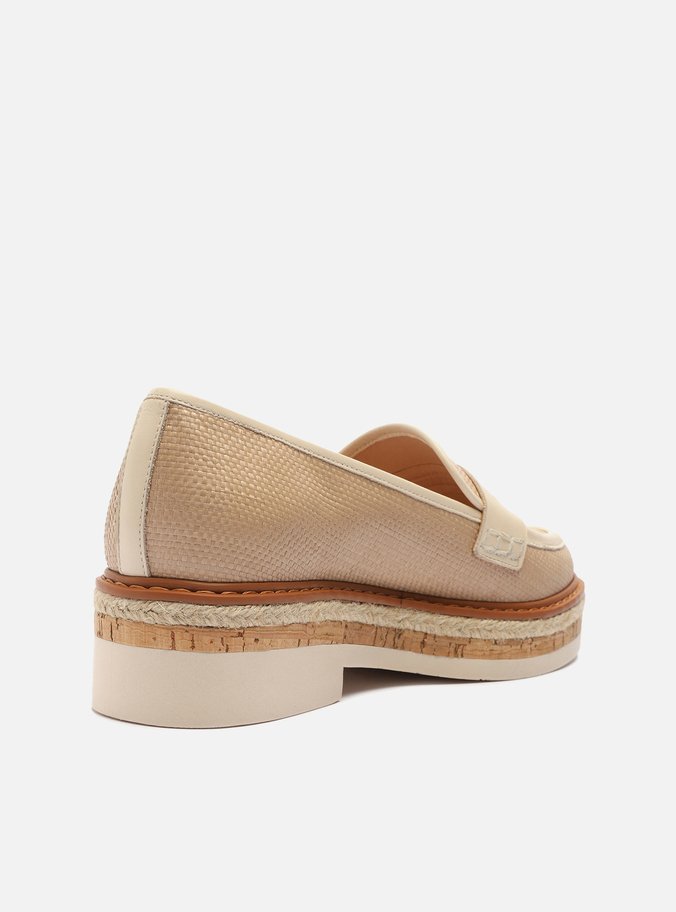 Mocassim Bege Sola Multimaterial