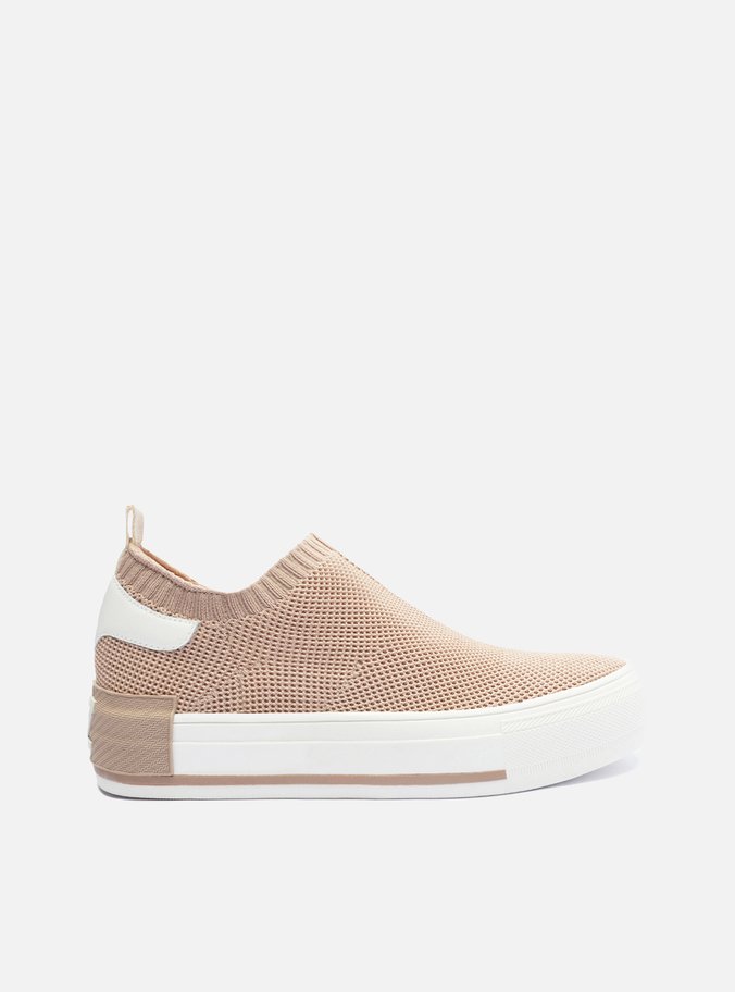 Tênis Slip On Rosa Plataforma