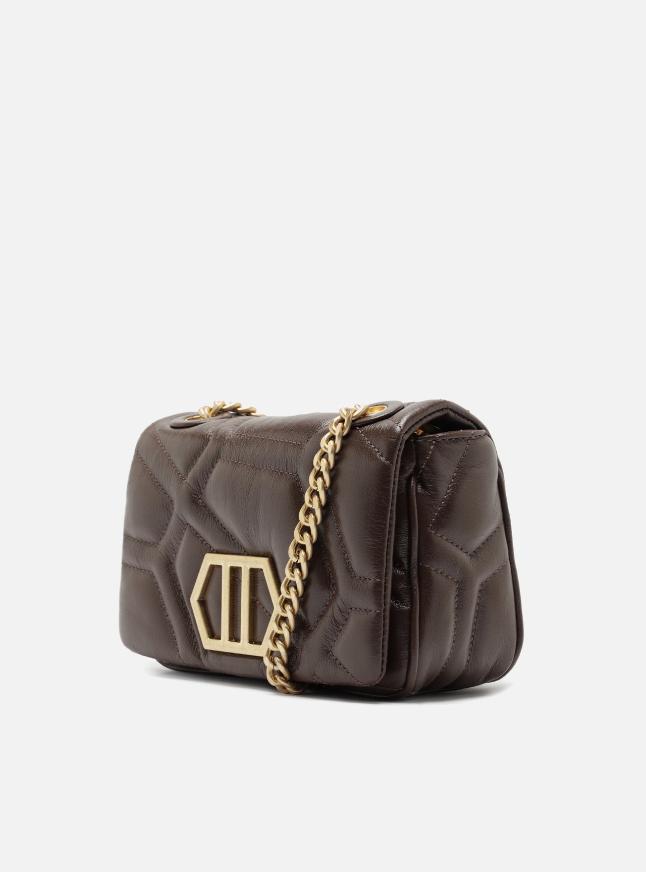 Bolsa Tiracolo Marrom Couro Emma Média — foto 2