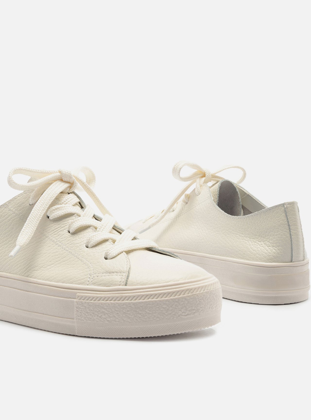 Tênis Branco Couro Sola Flatform — foto 4