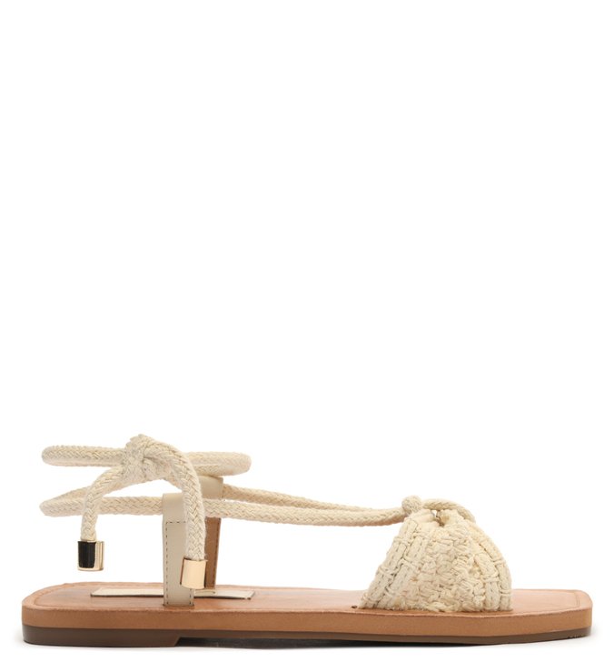 Sandália Rasteira Off-White Amarração