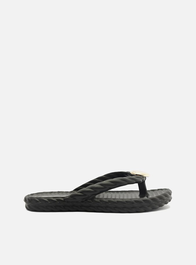 Chinelo de Dedo Preto Marrocos Metal