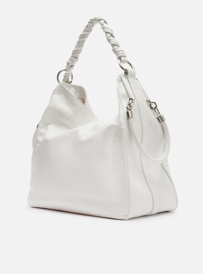 Bolsa Hobo Branca Couro Grande Alça Torcidos