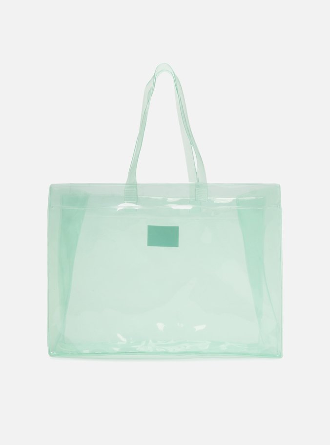 Bolsa Azul Shopping Transparente Brizza