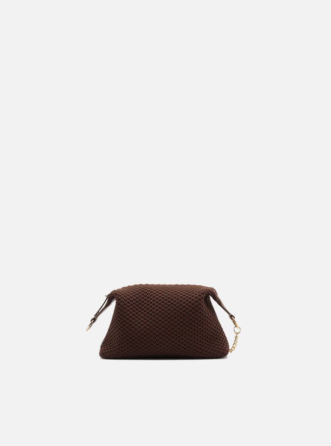 Bolsa Tiracolo Marrom Knit Pequena Brizza