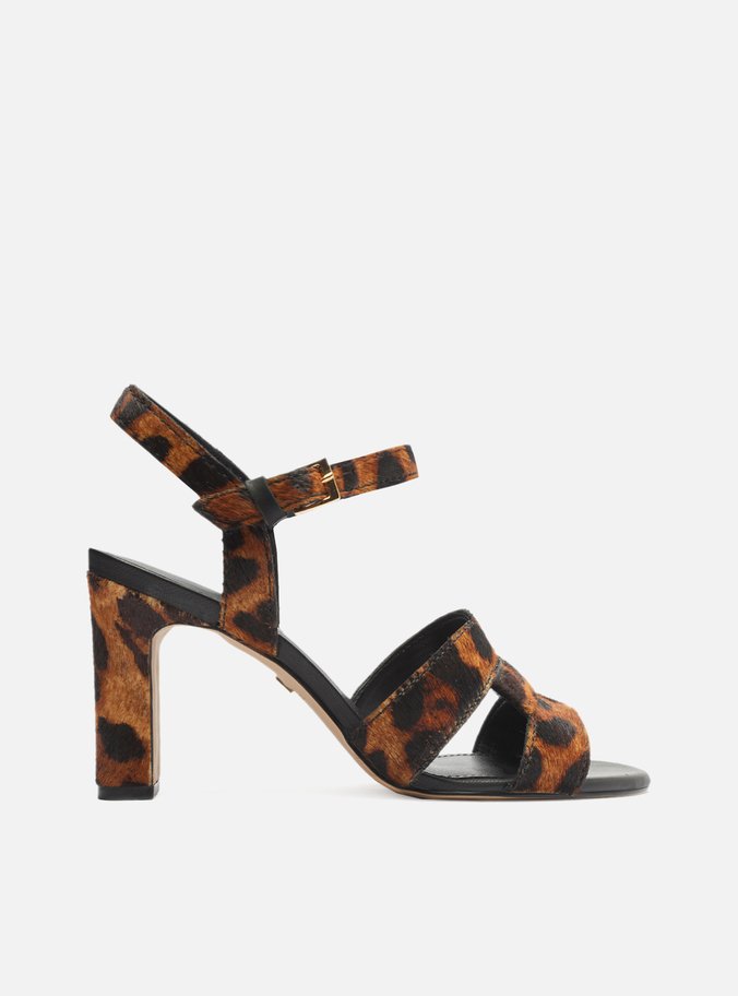 Sandália Animal Print Salto Bloco