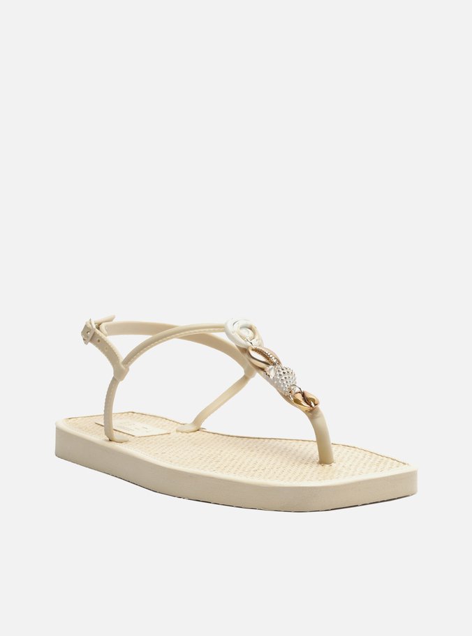 Sandália Rasteira Off-White Square Thong Pedraria Brizza