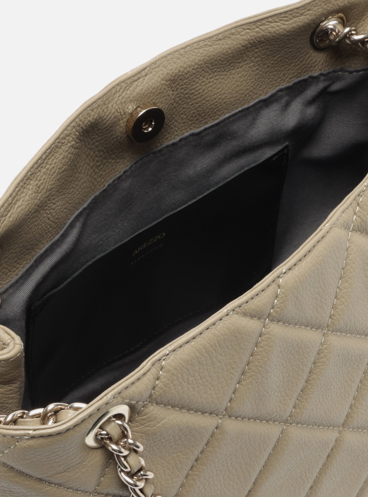 Bolsa Tote Cinza Couro Matelassê Gab Média — foto 4