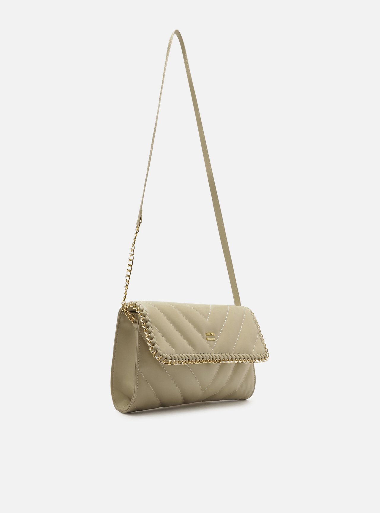 Bolsa Tiracolo Nude Média Matelassê Corrente — foto 5