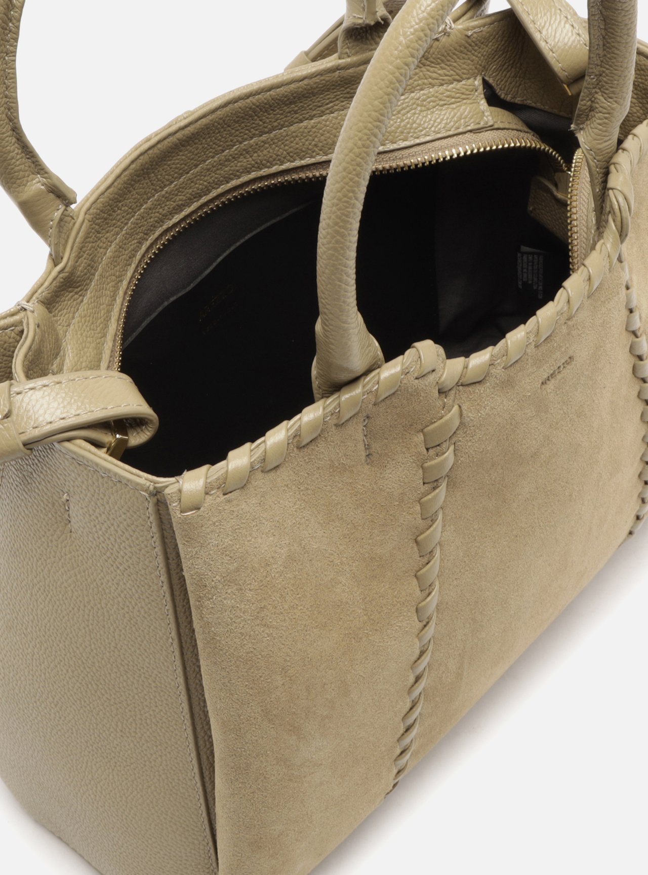 Bolsa Tote Marrom Couro Grande Tressê — foto 4