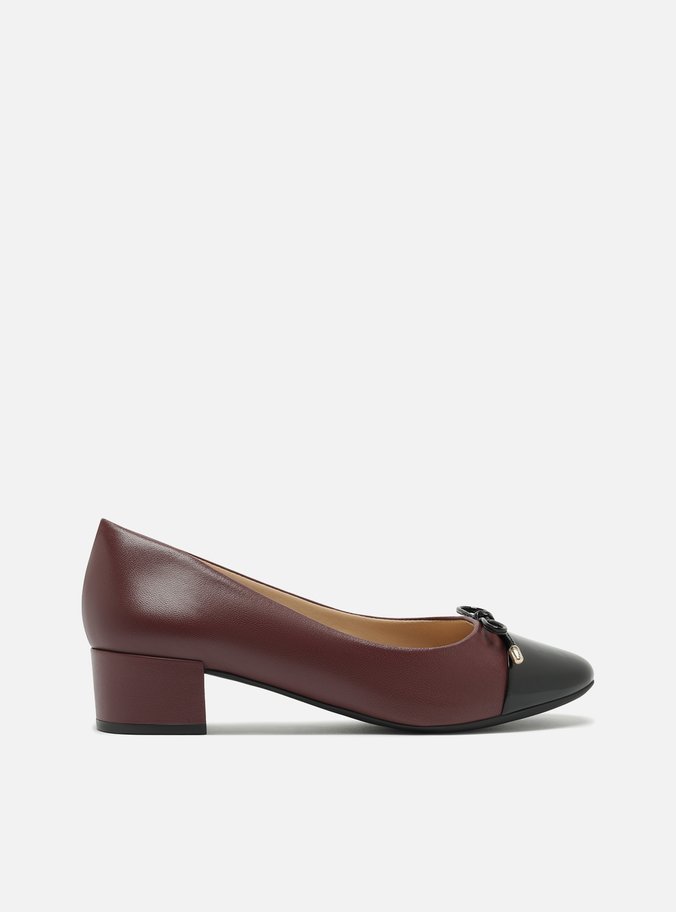 Scarpin Multineutro Couro Salto Baixo Laço Soft