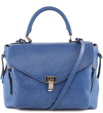 Bolsa Satchel Média Azul