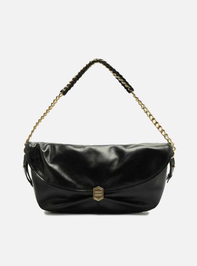Bolsa Tiracolo Preta Couro Grande