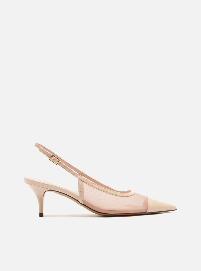 Scarpin Rosa Salto Fino Slingback