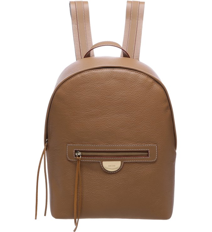Mochila Couro Shopping Grande Maddalena Marrom